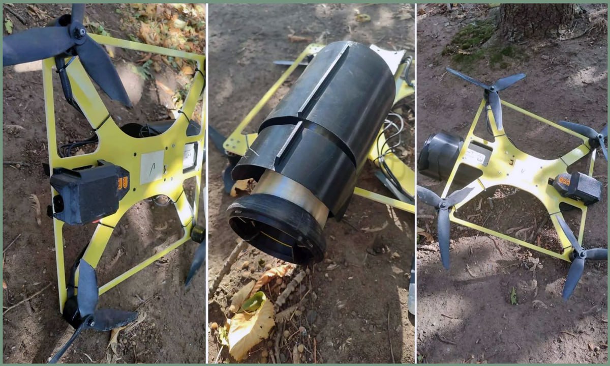 Ruski FPV dron kamikaza KNV „Vandal” sa špulnom sa 23 kilometra optičkog kabla.