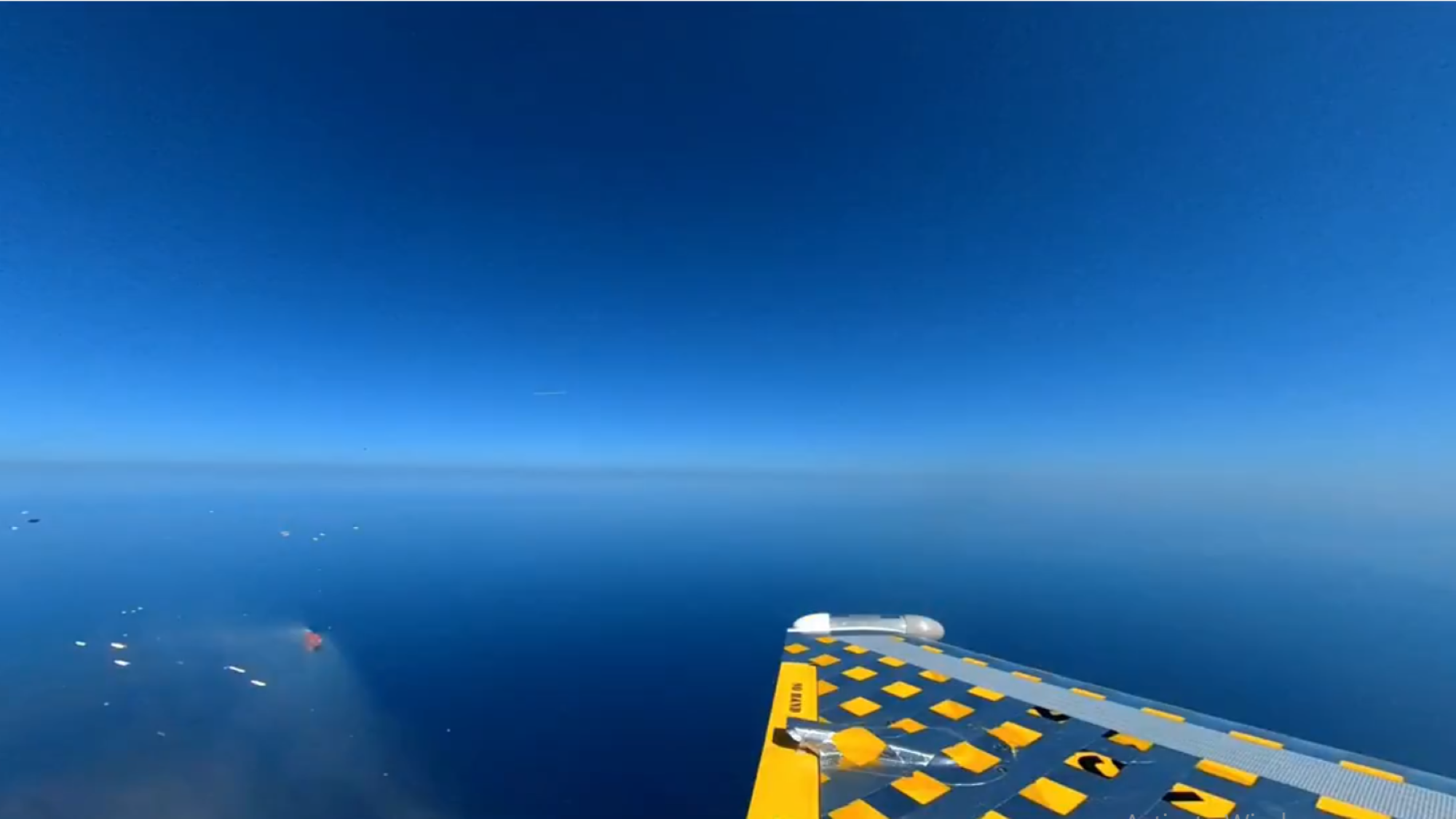 Prolazak rakete MICA NG u neposrednoj blizini cilja tokom testiranja.