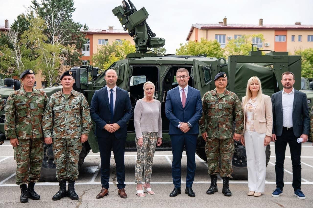 Ceremonija preuzimanja dodatnih oklopnih automobila JLTV u Štipu