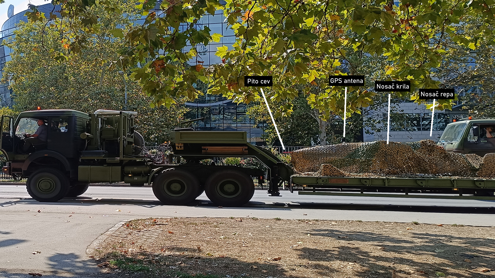 Objašnjenje vidljivih detalja letelice.