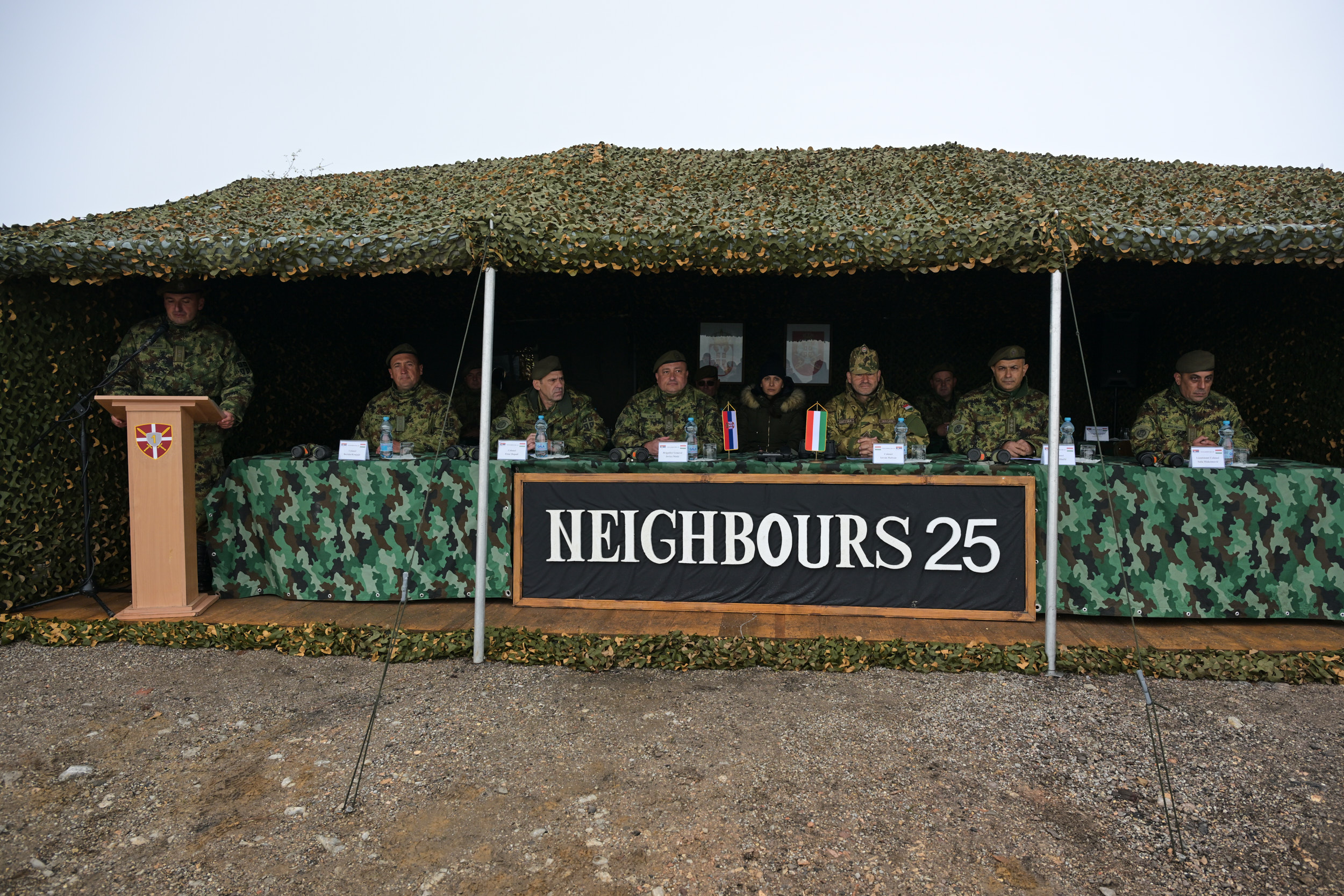 Završnoj fazi vežbe su prisustvovali komandant Prve brigade kopnene vojske brigadni general Jovica Matić i komandant 30. mehanizovane pešadijske brigade Mađarske vojske pukovnik Ištvan Hotjar.