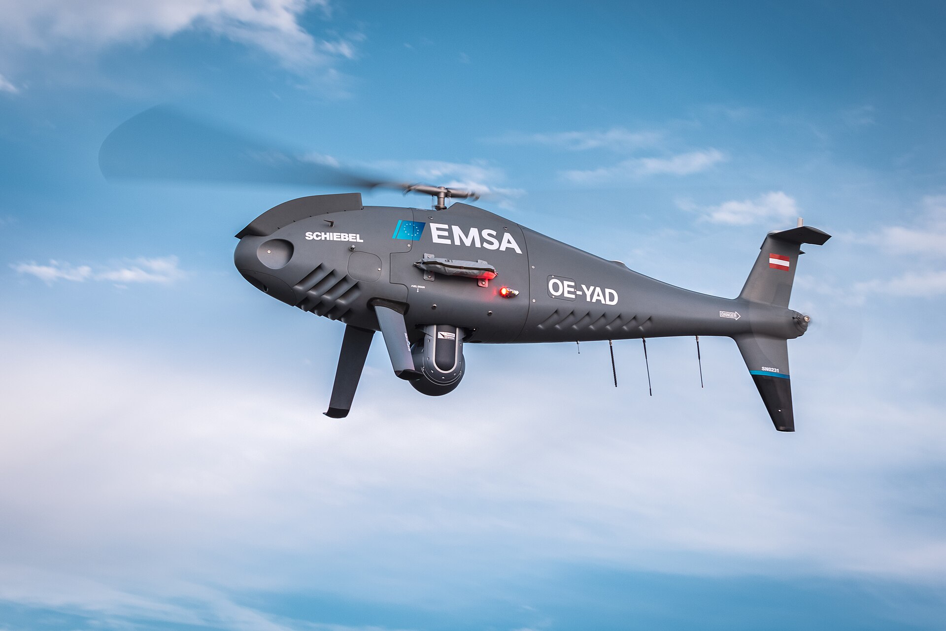 Camcopter S-100 u upotrebi za Evropsku agenciju za pomorsku bezbednost, 2021.