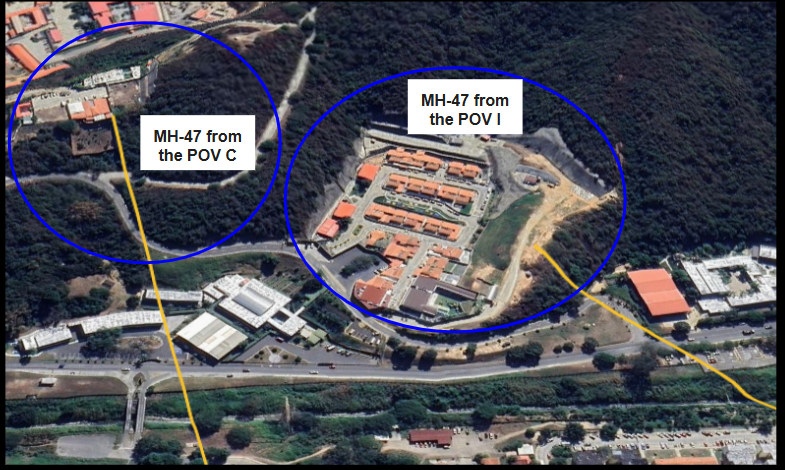 Verovatna zona sletanja za letove MH-47 na osnovu različitih perspektiva