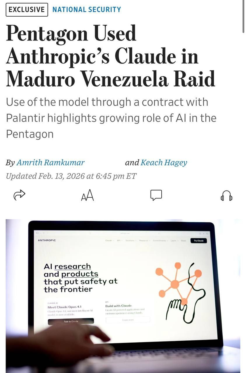 Stranica sajta dnevnika WSJ o „Operation Absolute Resolve“ 