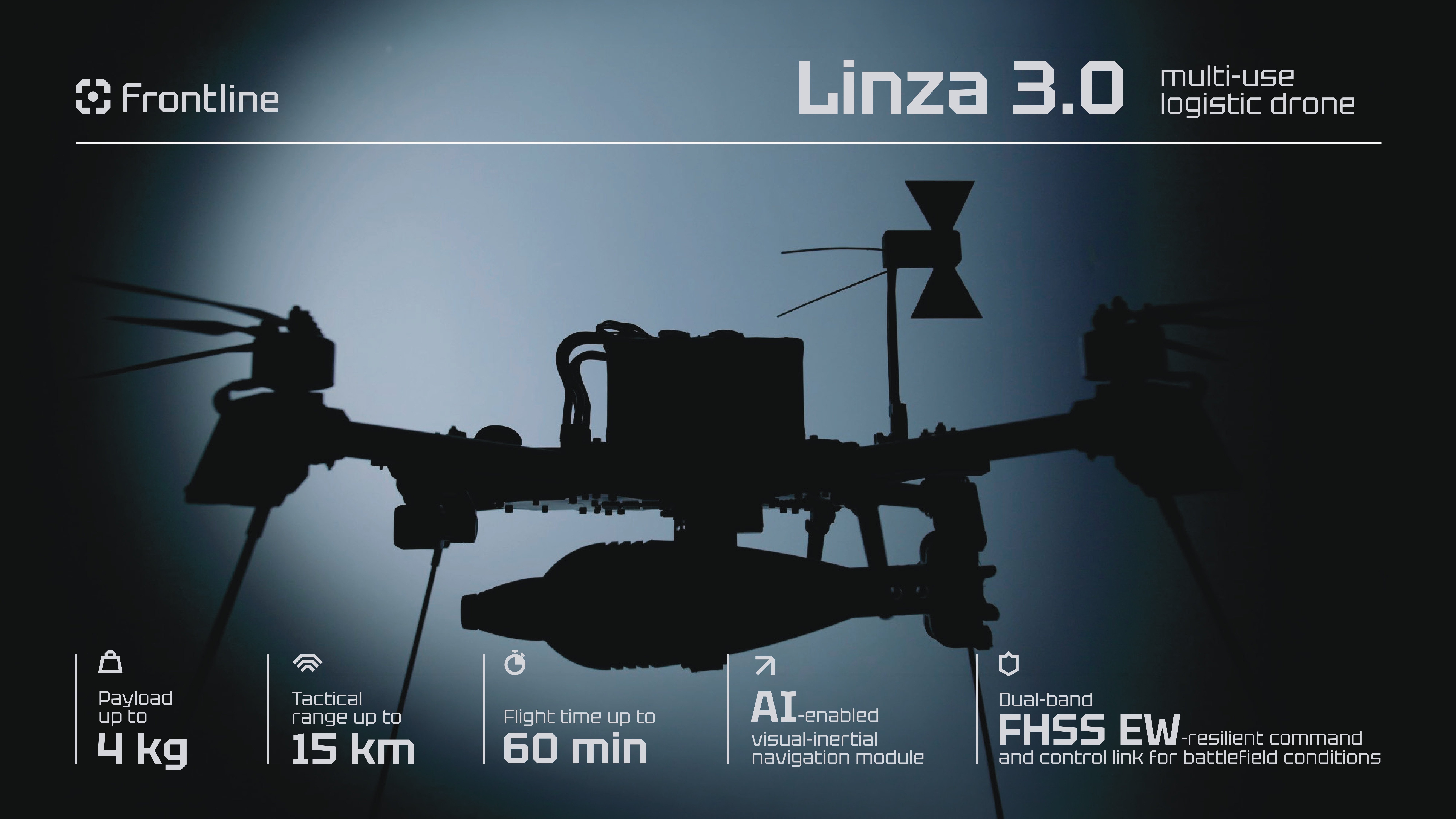 Laki taktički dron bombarder Linza sa karakteristikama Foto: Quantum Frontline Industries (QFI)