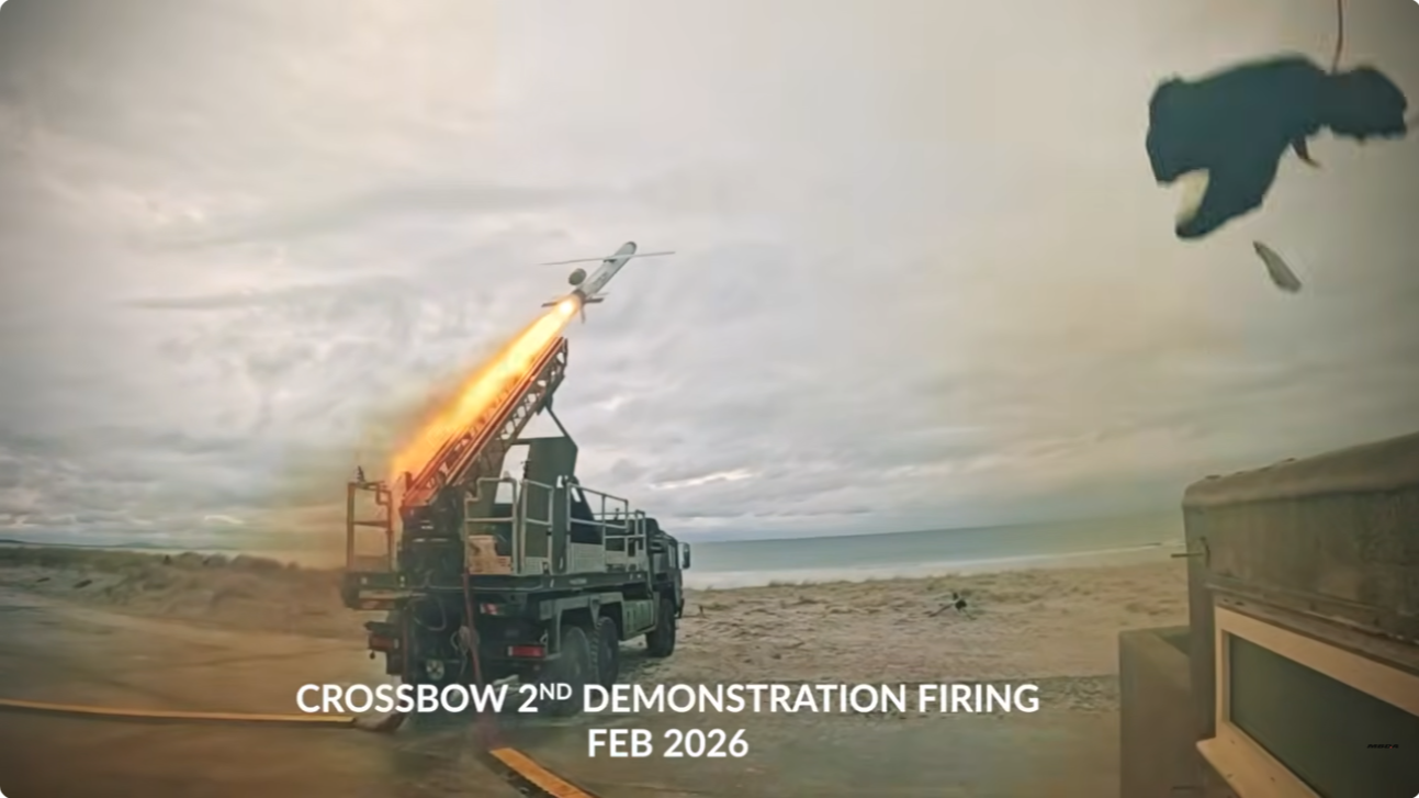 Screenshoot videa tastiranja krstareće rakete CROSSBOW