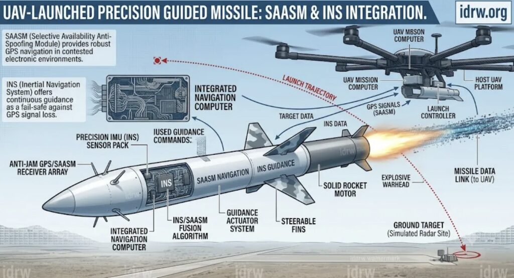 Dijagram koji ilustruje sisteme navođenja rakete vazduh-zemlja. Slika: IDRW