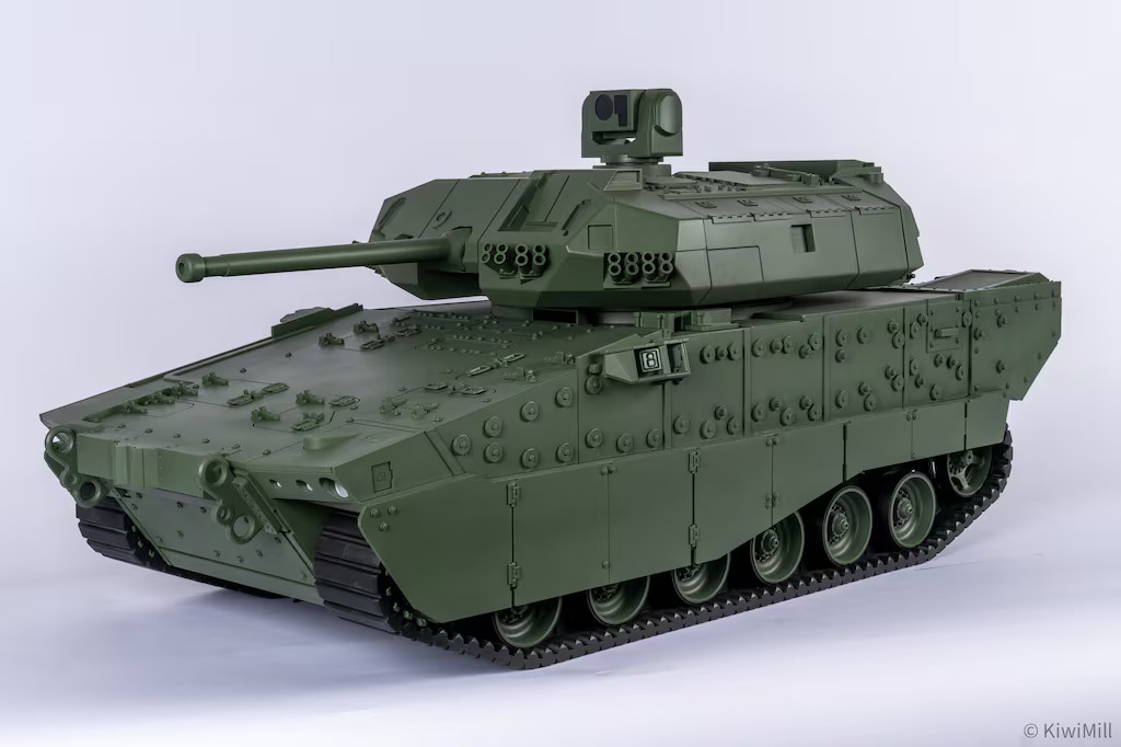 Maketa vozila Wolf XM30, kandidata kompanije General Dynamics za zamenu oklopnog vozila M2 Bradley. | General Dynamics